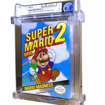 Super Mario Bros. 2 - Nintendo NES - USA 1988 (Rev-A. White Oval-SOQ R) WATA 8.5 CIB (NIB) Mint
